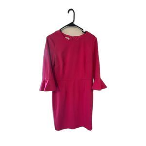 Donna Morgan Pink Bell Sleeve Sheath Career Dress Women’s 10